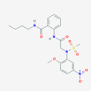 N-butyl-2-{[N-(2-methoxy-5-nitrophenyl)-N-(methylsulfonyl)glycyl]amino}benzamide