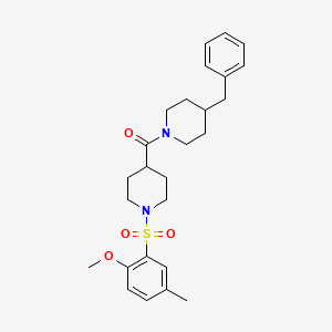 (4-Benzylpiperidin-1-yl)-[1-(2-methoxy-5-methylphenyl)sulfonylpiperidin-4-yl]methanone