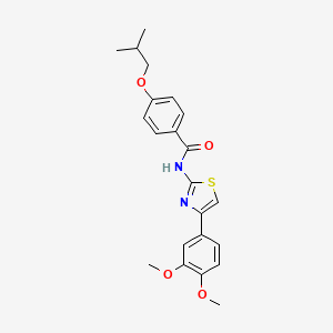 N-[4-(3,4-dimethoxyphenyl)-1,3-thiazol-2-yl]-4-isobutoxybenzamide