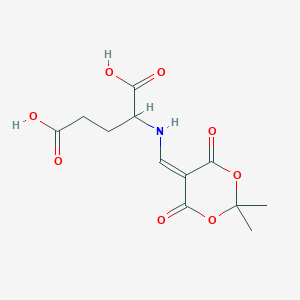 molecular formula C12H15NO8 B421409 N-[(2,2-dimethyl-4,6-dioxo-1,3-dioxan-5-ylidene)methyl]glutamic acid 