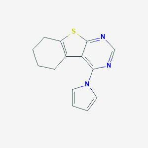 molecular formula C14H13N3S B421411 4-(1H-pyrrol-1-yl)-5,6,7,8-tetrahydro[1]benzothieno[2,3-d]pyrimidine 