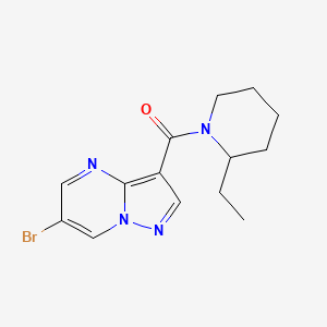 molecular formula C14H17BrN4O B4214112 (6-Bromopyrazolo[1,5-a]pyrimidin-3-yl)(2-ethylpiperidin-1-yl)methanone 