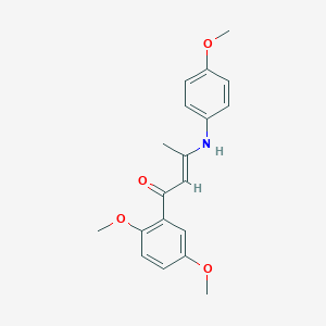 molecular formula C19H21NO4 B421415 1-(2,5-Dimethoxyphenyl)-3-(4-methoxyanilino)-2-buten-1-one 