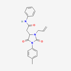 molecular formula C21H21N3O3 B4214151 2-[3-allyl-1-(4-methylphenyl)-2,5-dioxo-4-imidazolidinyl]-N-phenylacetamide 