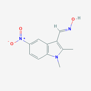 5-nitro-1,2-dimethyl-1H-indole-3-carbaldehyde oxime