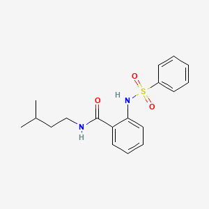 N-(3-methylbutyl)-2-[(phenylsulfonyl)amino]benzamide