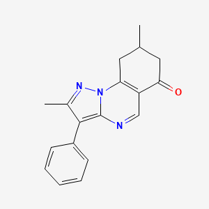 molecular formula C18H17N3O B4214169 2,8-dimethyl-3-phenyl-8,9-dihydropyrazolo[1,5-a]quinazolin-6(7H)-one 