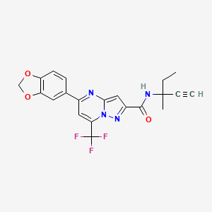 5-(1,3-benzodioxol-5-yl)-N-(3-methylpent-1-yn-3-yl)-7-(trifluoromethyl)pyrazolo[1,5-a]pyrimidine-2-carboxamide