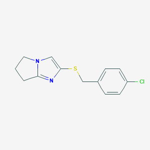 molecular formula C13H13ClN2S B421418 2-[(4-chlorobenzyl)thio]-6,7-dihydro-5H-pyrrolo[1,2-a]imidazole CAS No. 352553-74-3