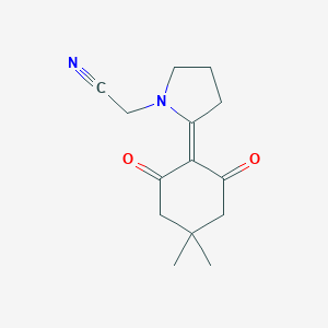 molecular formula C14H18N2O2 B421419 (2-(4,4-Dimethyl-2,6-dioxocyclohexylidene)-1-pyrrolidinyl)acetonitrile 