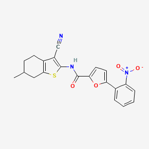 N-(3-cyano-6-methyl-4,5,6,7-tetrahydro-1-benzothien-2-yl)-5-(2-nitrophenyl)-2-furamide