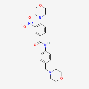 4-(morpholin-4-yl)-N-[4-(morpholin-4-ylmethyl)phenyl]-3-nitrobenzamide