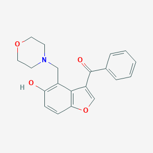 molecular formula C20H19NO4 B421421 [5-Hydroxy-4-(4-morpholinylmethyl)-1-benzofuran-3-yl](phenyl)methanone 