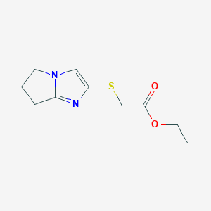 molecular formula C10H14N2O2S B421425 ethyl (6,7-dihydro-5H-pyrrolo[1,2-a]imidazol-2-ylthio)acetate CAS No. 383410-23-9
