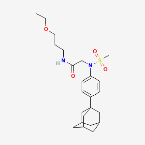 2-[4-(1-adamantyl)-N-methylsulfonylanilino]-N-(3-ethoxypropyl)acetamide