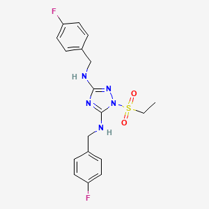 1-(ethylsulfonyl)-N,N'-bis(4-fluorobenzyl)-1H-1,2,4-triazole-3,5-diamine