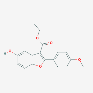molecular formula C18H16O5 B421427 Ethyl 5-hydroxy-2-(4-methoxyphenyl)-1-benzofuran-3-carboxylate CAS No. 5010-38-8