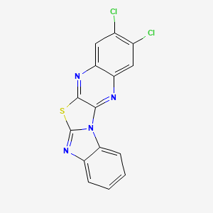 molecular formula C15H6Cl2N4S B4214274 16,17-dichloro-11-thia-2,9,13,20-tetrazapentacyclo[10.8.0.02,10.03,8.014,19]icosa-1(20),3,5,7,9,12,14,16,18-nonaene 