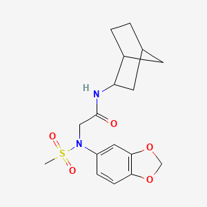 N~2~-1,3-benzodioxol-5-yl-N~1~-bicyclo[2.2.1]hept-2-yl-N~2~-(methylsulfonyl)glycinamide