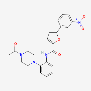 molecular formula C23H22N4O5 B4214297 N-[2-(4-acetylpiperazin-1-yl)phenyl]-5-(3-nitrophenyl)furan-2-carboxamide 