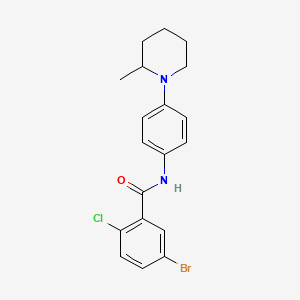 5-bromo-2-chloro-N-[4-(2-methylpiperidin-1-yl)phenyl]benzamide