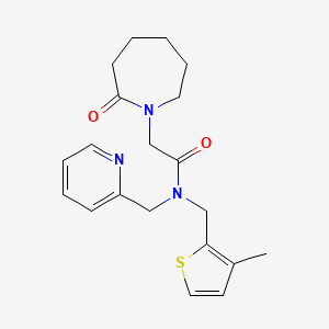 N-[(3-methyl-2-thienyl)methyl]-2-(2-oxoazepan-1-yl)-N-(pyridin-2-ylmethyl)acetamide