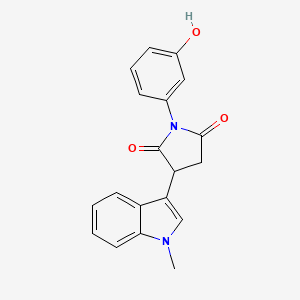 molecular formula C19H16N2O3 B4214333 1-(3-hydroxyphenyl)-3-(1-methyl-1H-indol-3-yl)pyrrolidine-2,5-dione 