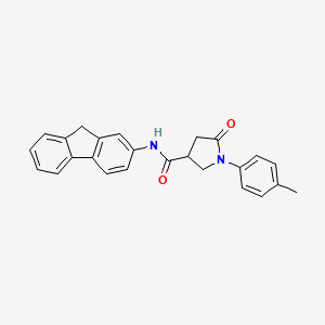 N-(9H-fluoren-2-yl)-1-(4-methylphenyl)-5-oxopyrrolidine-3-carboxamide