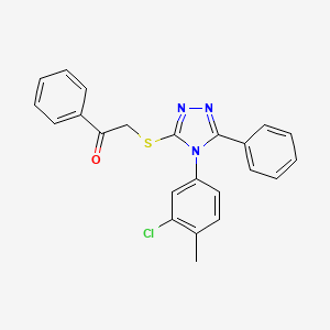 2-{[4-(3-chloro-4-methylphenyl)-5-phenyl-4H-1,2,4-triazol-3-yl]sulfanyl}-1-phenylethanone