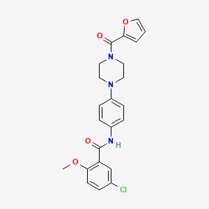 5-chloro-N-{4-[4-(furan-2-ylcarbonyl)piperazin-1-yl]phenyl}-2-methoxybenzamide