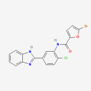 molecular formula C18H11BrClN3O2 B4214358 N-[5-(1H-benzimidazol-2-yl)-2-chlorophenyl]-5-bromo-2-furamide 