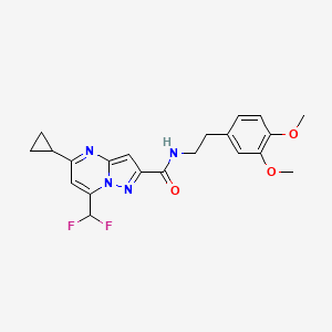 5-cyclopropyl-7-(difluoromethyl)-N-[2-(3,4-dimethoxyphenyl)ethyl]pyrazolo[1,5-a]pyrimidine-2-carboxamide