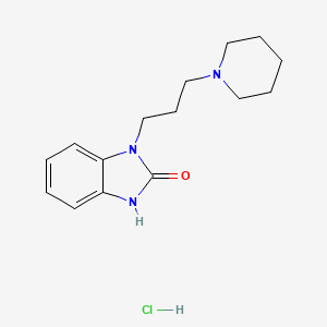 molecular formula C15H22ClN3O B4214369 1-[3-(1-piperidinyl)propyl]-1,3-dihydro-2H-benzimidazol-2-one hydrochloride 