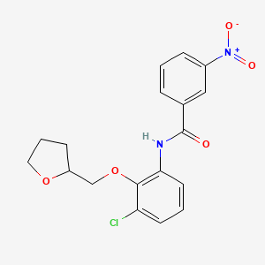 molecular formula C18H17ClN2O5 B4214387 N-[3-chloro-2-(oxolan-2-ylmethoxy)phenyl]-3-nitrobenzamide 