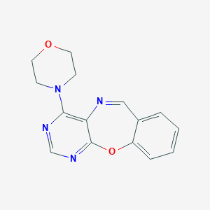 molecular formula C15H14N4O2 B421441 4-(4-Morpholinyl)pyrimido[4,5-b][1,4]benzoxazepine 