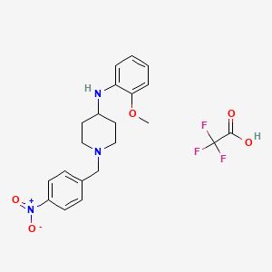 molecular formula C21H24F3N3O5 B4214422 N-(2-methoxyphenyl)-1-[(4-nitrophenyl)methyl]piperidin-4-amine;2,2,2-trifluoroacetic acid 