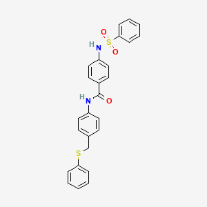 4-[(phenylsulfonyl)amino]-N-{4-[(phenylthio)methyl]phenyl}benzamide