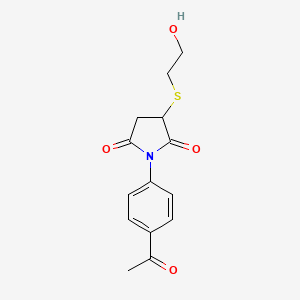 1-(4-Acetylphenyl)-3-(2-hydroxyethylsulfanyl)pyrrolidine-2,5-dione