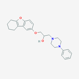 molecular formula C25H30N2O3 B421444 1-(4-Phenyl-1-piperazinyl)-3-(6,7,8,9-tetrahydrodibenzo[b,d]furan-2-yloxy)-2-propanol 