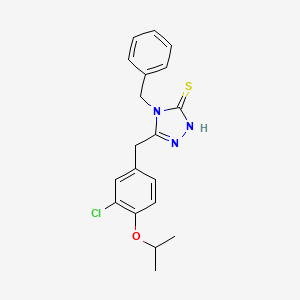 molecular formula C19H20ClN3OS B4214442 4-benzyl-3-[(3-chloro-4-propan-2-yloxyphenyl)methyl]-1H-1,2,4-triazole-5-thione 