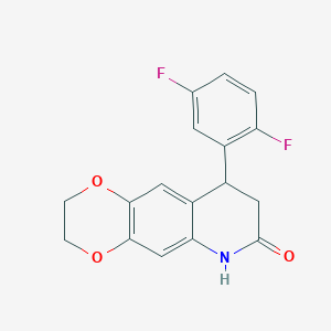 molecular formula C17H13F2NO3 B4214445 9-(2,5-DIFLUOROPHENYL)-2H,3H,6H,7H,8H,9H-[1,4]DIOXINO[2,3-G]QUINOLIN-7-ONE 