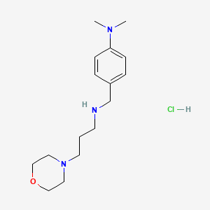 molecular formula C16H28ClN3O B4214456 N,N-dimethyl-4-({[3-(4-morpholinyl)propyl]amino}methyl)aniline hydrochloride 