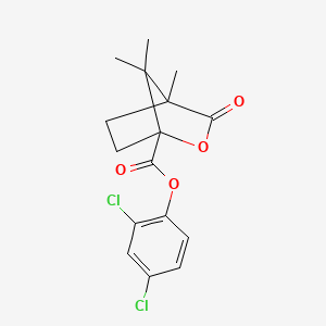 molecular formula C16H16Cl2O4 B4214480 2,4-Dichlorophenyl 4,7,7-trimethyl-3-oxo-2-oxabicyclo[2.2.1]heptanecarboxylate 