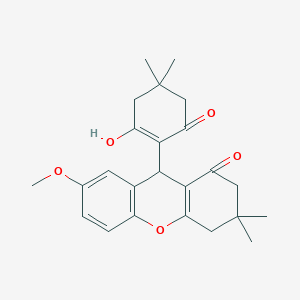 molecular formula C24H28O5 B4214484 9-(2-hydroxy-4,4-dimethyl-6-oxo-1-cyclohexen-1-yl)-7-methoxy-3,3-dimethyl-2,3,4,9-tetrahydro-1H-xanthen-1-one 