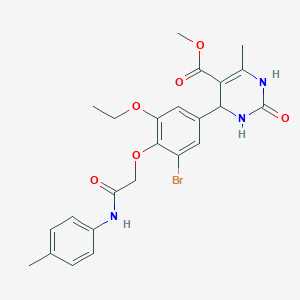 methyl 4-[3-bromo-5-ethoxy-4-[2-(4-methylanilino)-2-oxoethoxy]phenyl]-6-methyl-2-oxo-3,4-dihydro-1H-pyrimidine-5-carboxylate