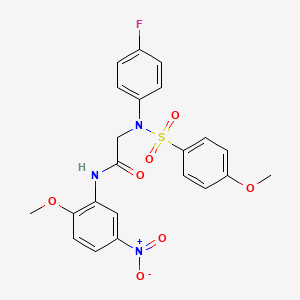 N~2~-(4-fluorophenyl)-N~1~-(2-methoxy-5-nitrophenyl)-N~2~-[(4-methoxyphenyl)sulfonyl]glycinamide