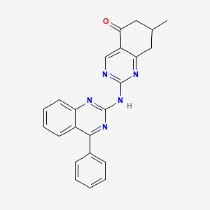 molecular formula C23H19N5O B4214526 7-methyl-2-[(4-phenylquinazolin-2-yl)amino]-7,8-dihydroquinazolin-5(6H)-one 