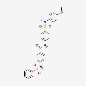 N-(4-{[(4-methoxyphenyl)amino]sulfonyl}phenyl)-4-[(phenylsulfonyl)amino]benzamide