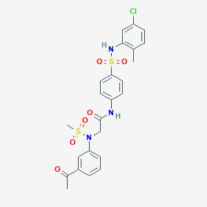 N~2~-(3-acetylphenyl)-N~1~-(4-{[(5-chloro-2-methylphenyl)amino]sulfonyl}phenyl)-N~2~-(methylsulfonyl)glycinamide