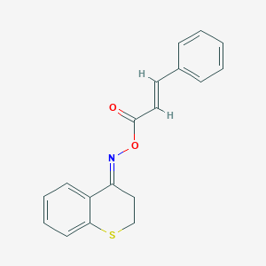 molecular formula C18H15NO2S B421454 2,3-dihydro-4H-thiochromen-4-one O-cinnamoyloxime 